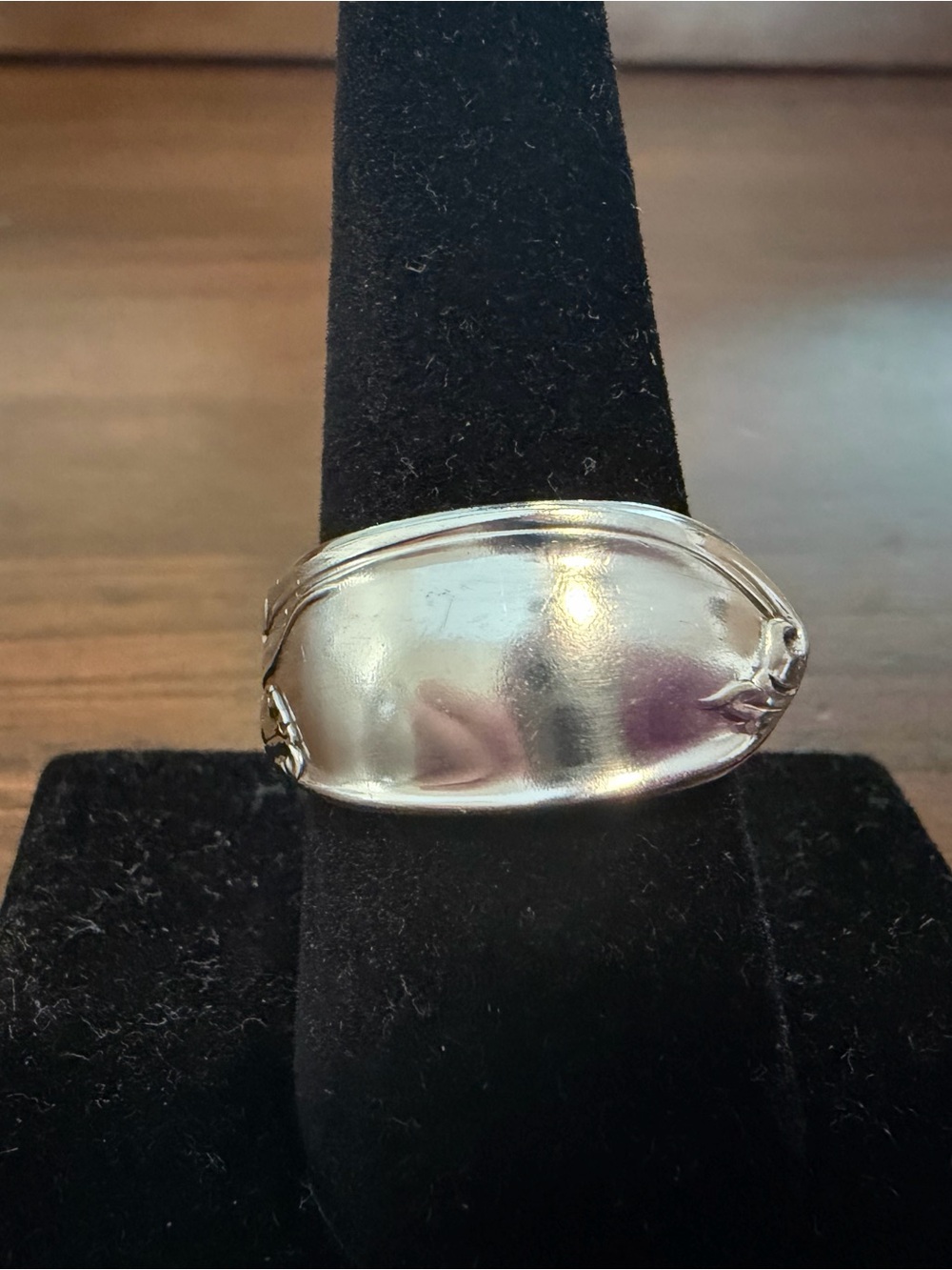 White Orchid Spoon Ring